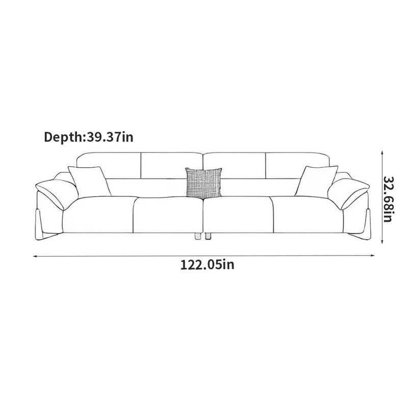 Canapé moderne simple décontracté, H 32,68 po x l 122,05 po x P 39,37 po
