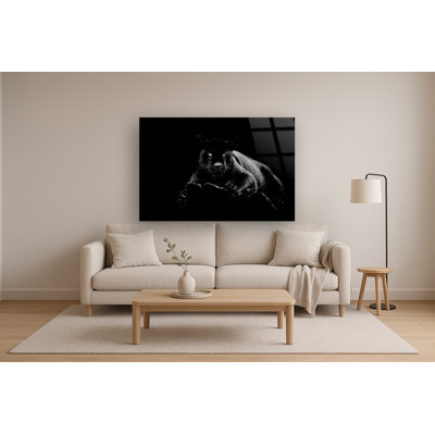 Black Panther Frameless Tempered Glass Wall Art - 40" x 60"