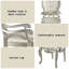Chaise rembourrée avec accoudoirs (ensemble de 2)