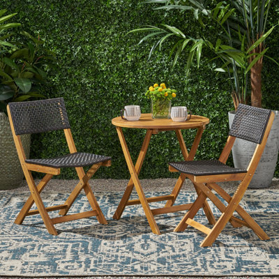 Hillside Bistro Set With 2 Comfortable Chairs And A Durable Table, Perfect For Outdoor Relaxation And Dining