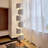 White + Nut-brown Iron Free form Floor Lamps