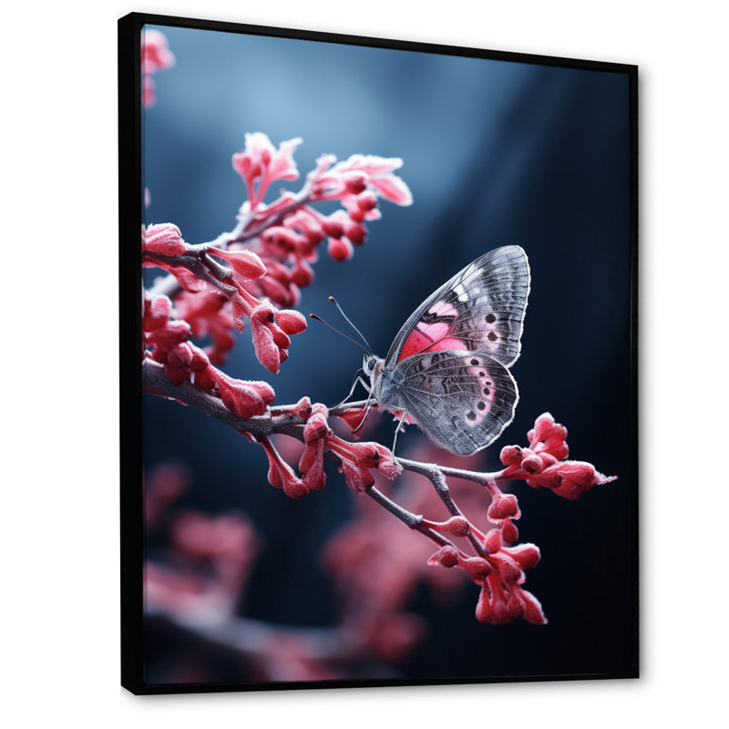 «Winter Enchanted Frost I», reproduction d'art sur toile, Cadre flottant noir, H 32 po x l 24 po x P 1 po