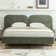 Upholstered platform bed with backrest
