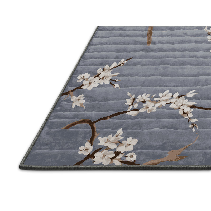 Silky Soft Plush Gray Area Rug, Round 3'