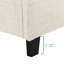 Lit tapissier beige avec 3 lattes de soutien et cadre emboîtable moderne en mousse