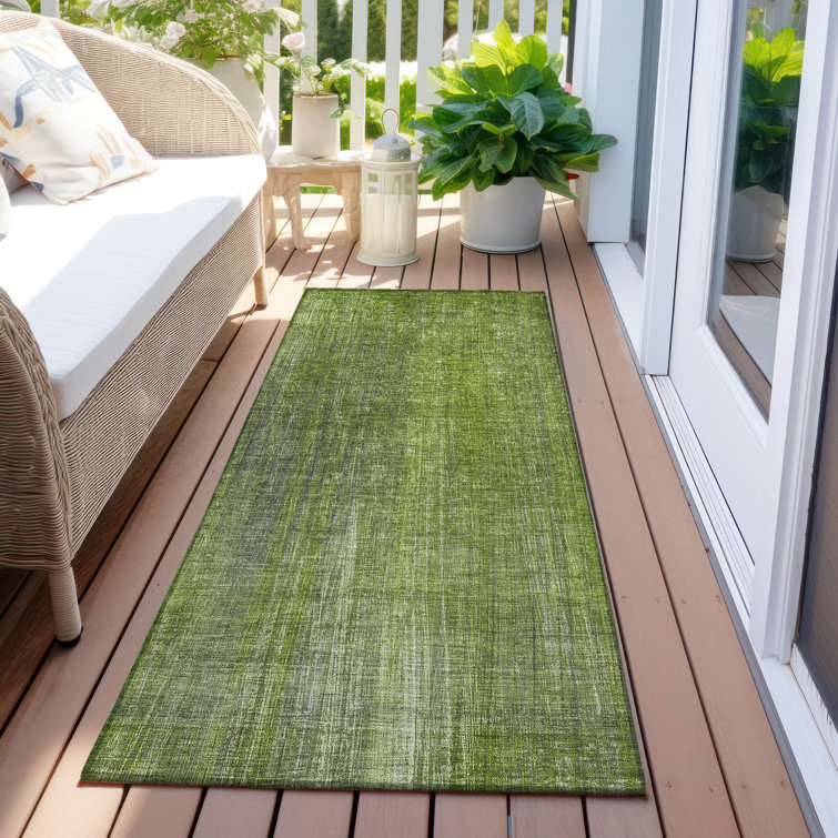 Kinslee Washable Striped Indoor / Outdoor Rug