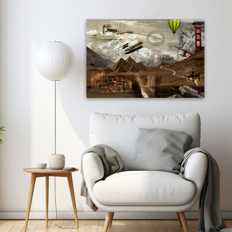 Voyages à  travers le monde - Hommes, lieux et art, H 24 po x l 36 po