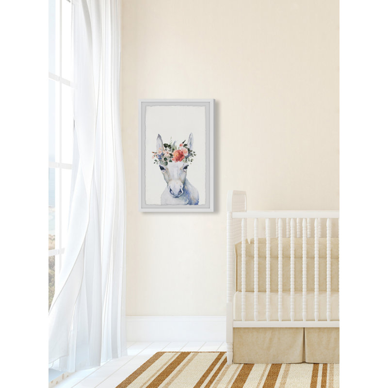 «Omalley Floral», couronne encadrée, impression encadrée, H 45 po x l 30 po x P 1,5 po