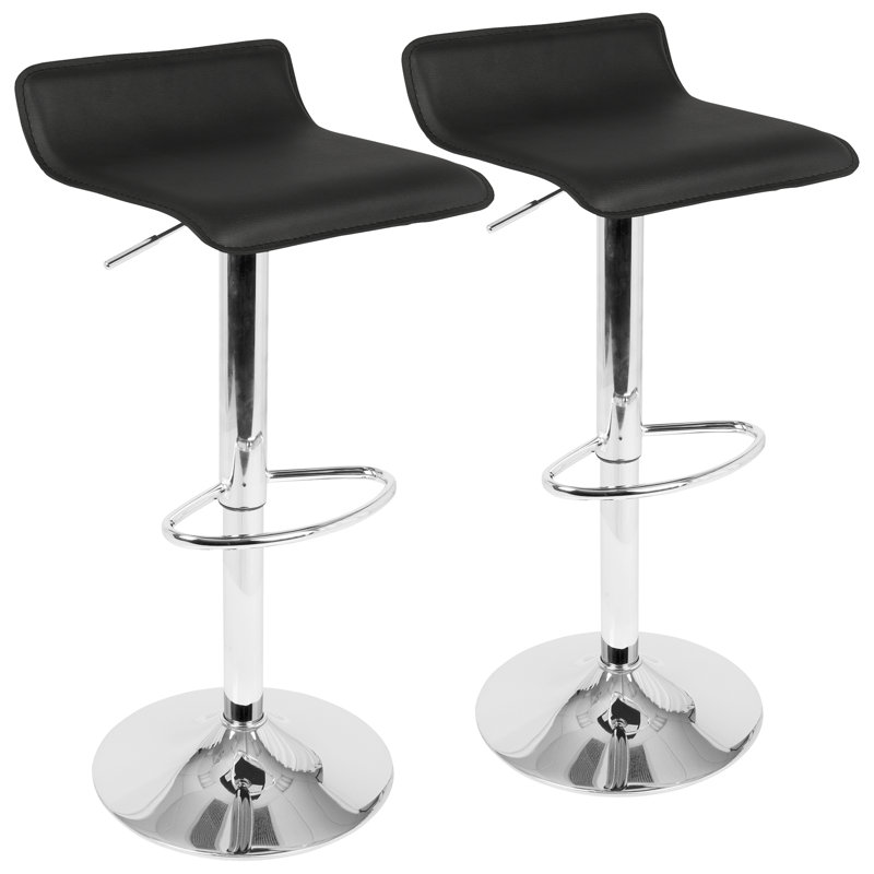 Tabouret de bar à hauteur réglable Camargo, Noir