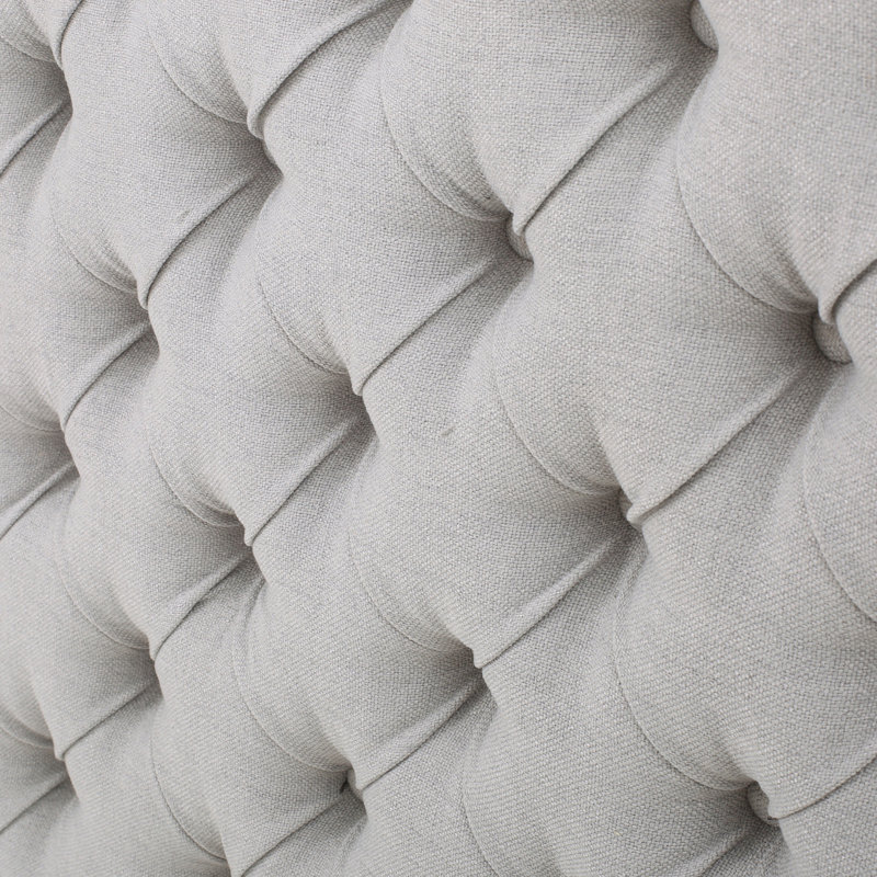 Tête de lit contemporaine gris pour chambre à coucher, grand lit, tapissier, tête de lit à assembler, conception de la chambre à coucher, instructions fournies