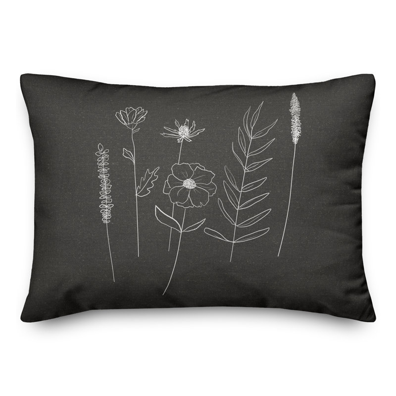  Wheat Floral Rectangular Pillow Cover & Insert