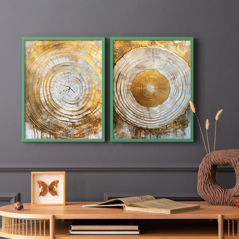 Série ABSTRACT CLxxxi - reproduction encadrée de qualité supérieure - prête à être accrochée - aucun clou requis - aucun clou requis