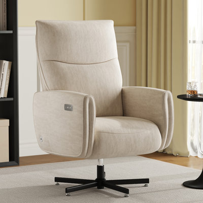Fauteuil inclinable électrique de 29 po avec base pivotante en métal