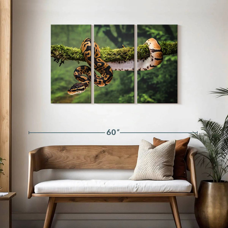 Brampt Python On Branch, 28" H x 45" W