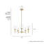 Plafonnier lustre 5 lumières en verre transparent Hunter Xidane-73725715
