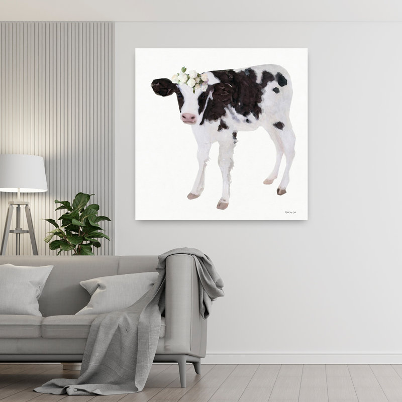 Art de fleur de vache Rosie, H 48 po x l 48 po