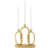 Cole And Grey Metal Interlocked Chains Candle Holder With Rectangle Base