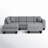 Azruddin Reversible Sectional Sofa with Storage Ottoman