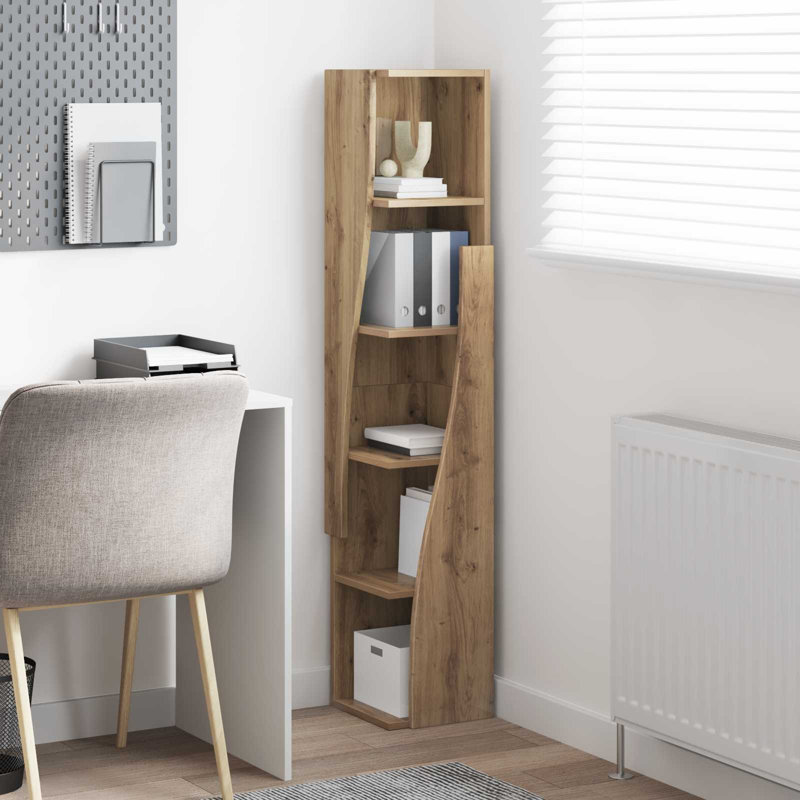 Engineered Wood Standard Accent Cabinet, 140 cm H x 27.5 cm L x 27 cm D, Artisan Oak