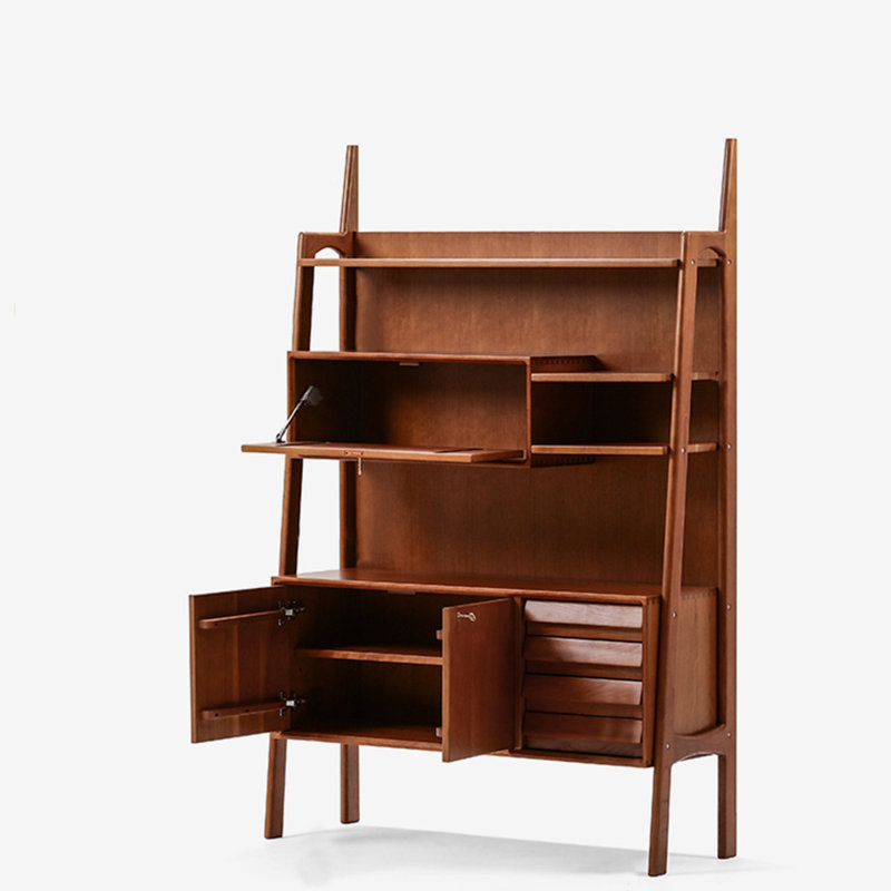 Bibliothèque de style européen rétro exquise