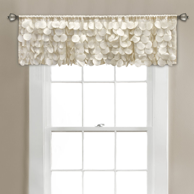 Solid Colour Scalloped Window Pelmet, Ivory