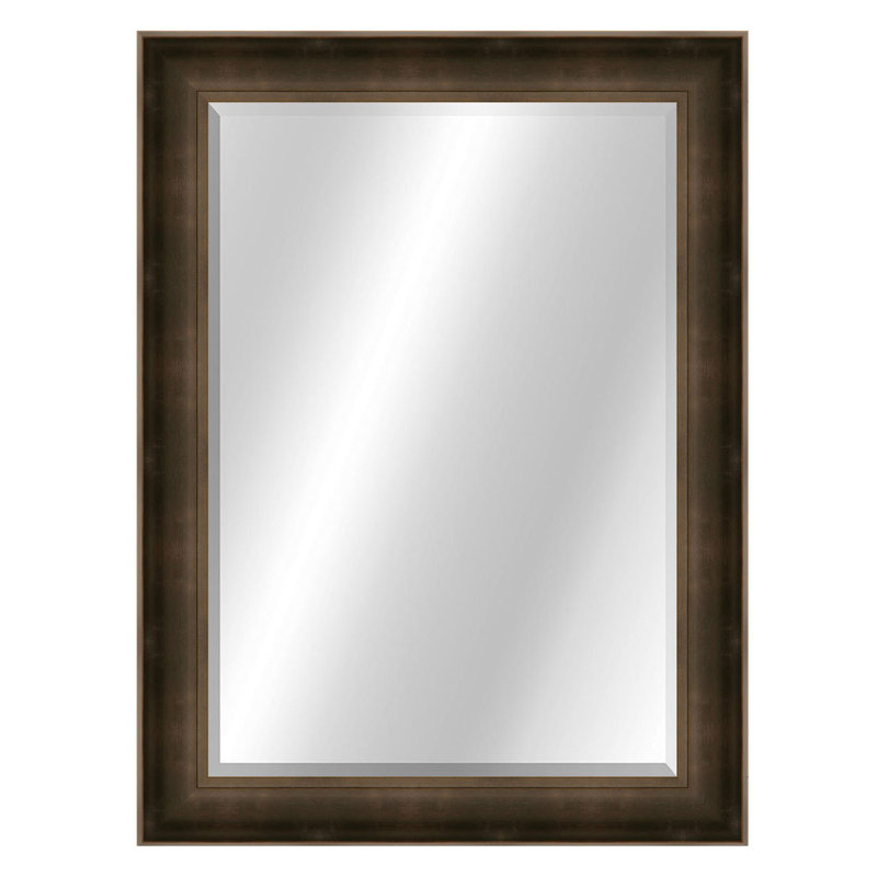 Structura Wood Wall Mirror, Bronze, 43" x 31"