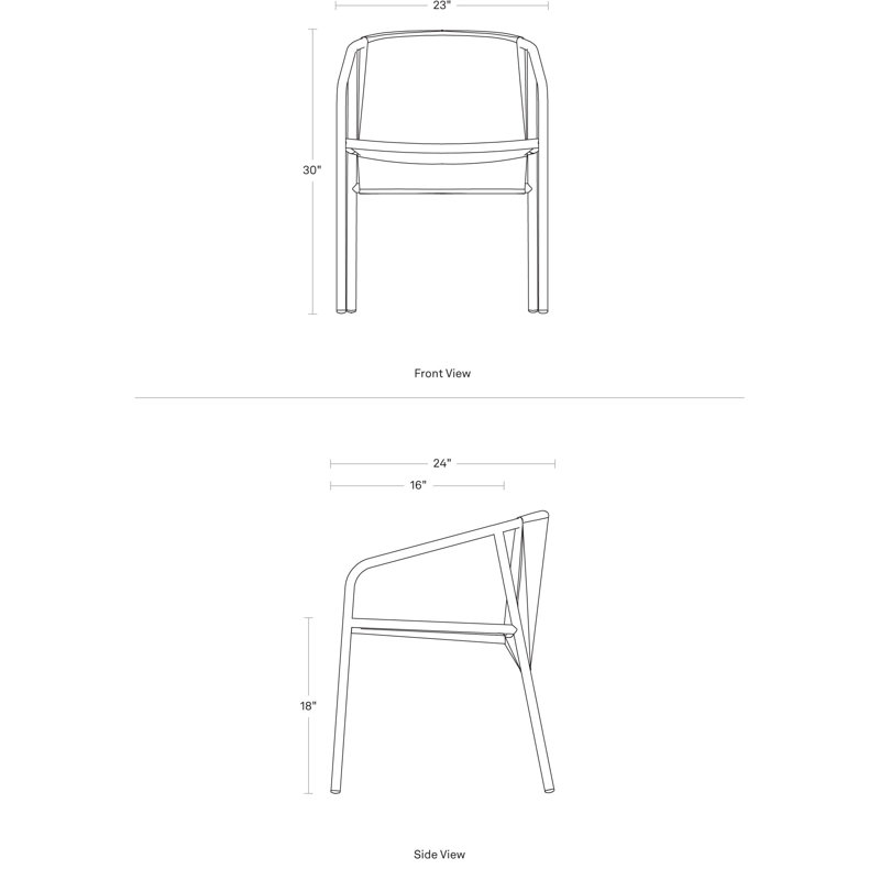 Lookout Outdoor Dining Armchair, White