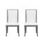  Ensemble de 2 chaises de salle à manger rembourrées - Élégantes chaises d'appoint en tissu traditionnel avec lignes courbes, structure en bois massif-401555217