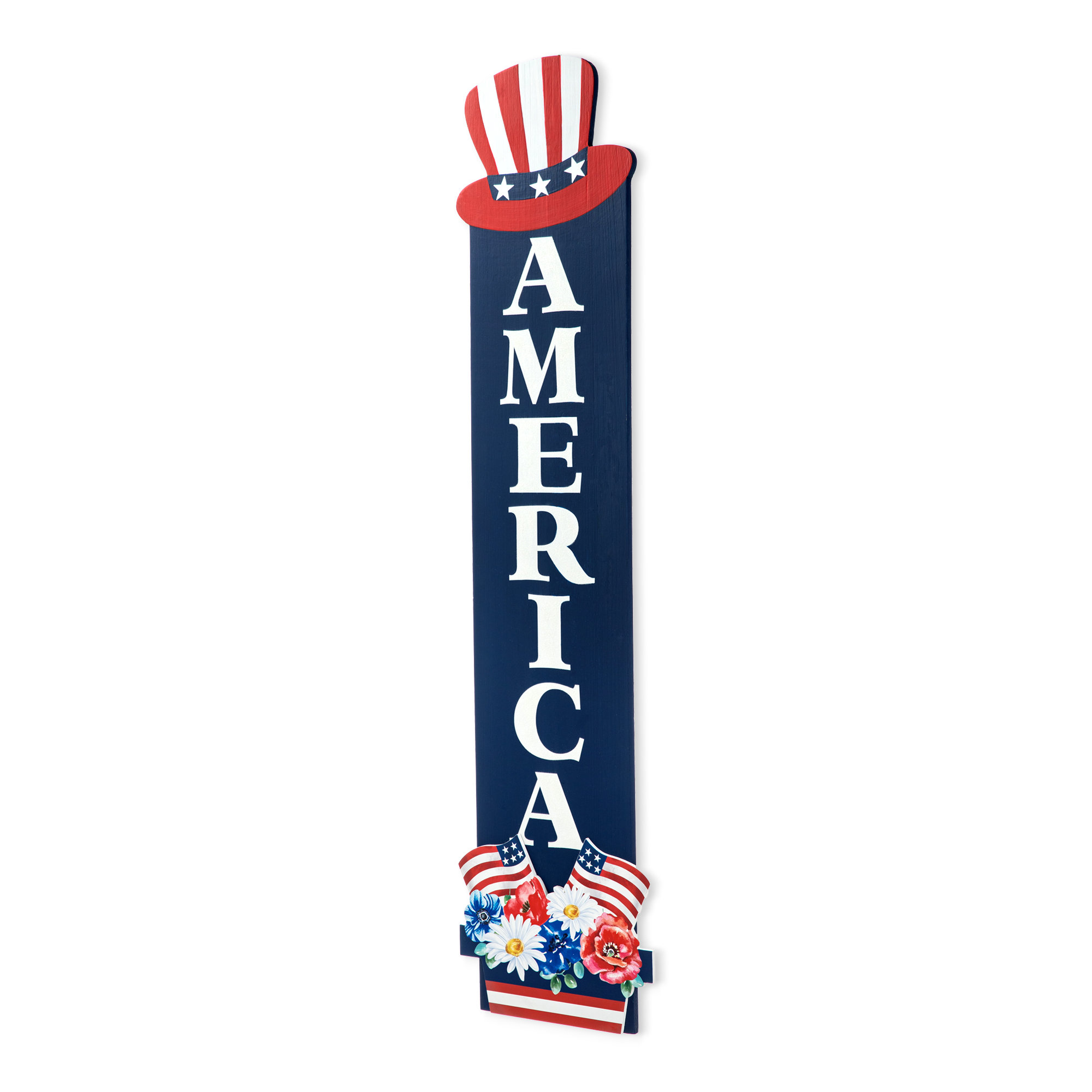 The Holiday Aisle® 42"H Patriotic/ Americana Wooden AMERICA Porch Décor | Wayfair