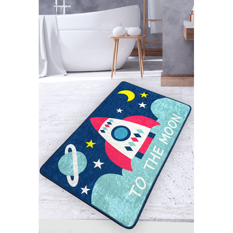 Antibacterial Bathmat, Non-Slip Design, 2.3 x 4.0 Feet | 100% Polyester, Pile Height: 0.4 Inches, 20.5 oz/sq ft | Machine Washable, Easy Care, Perfect for Bathroom Safety & Comfort | Durable & Stylish Home Essential