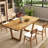 Farmhouse Dining Table Set, Solid Wood Extendable Dining Table And Rattan Back Dining Chair For Dining Room/Kitchen/Living Room-324751888-324751889