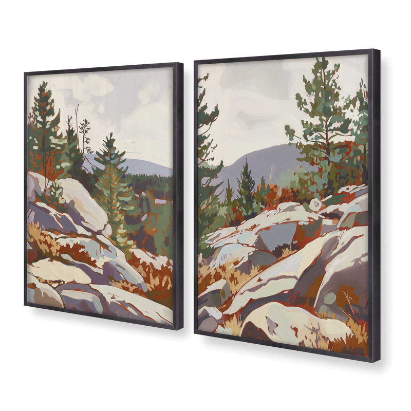 «Rocky Mountain View», Zinc patiné, H 25,25 po x l 19,25 po