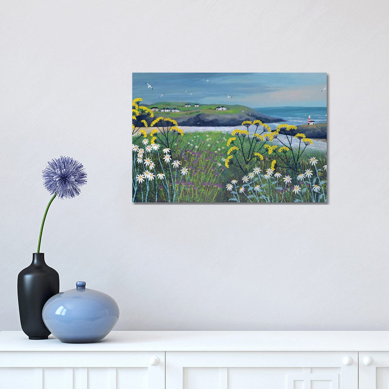 Headland Cottages by Jo Grundy - Wrapped Canvas Print, 30.48cm H x 45.72cm W x 1.905cm D