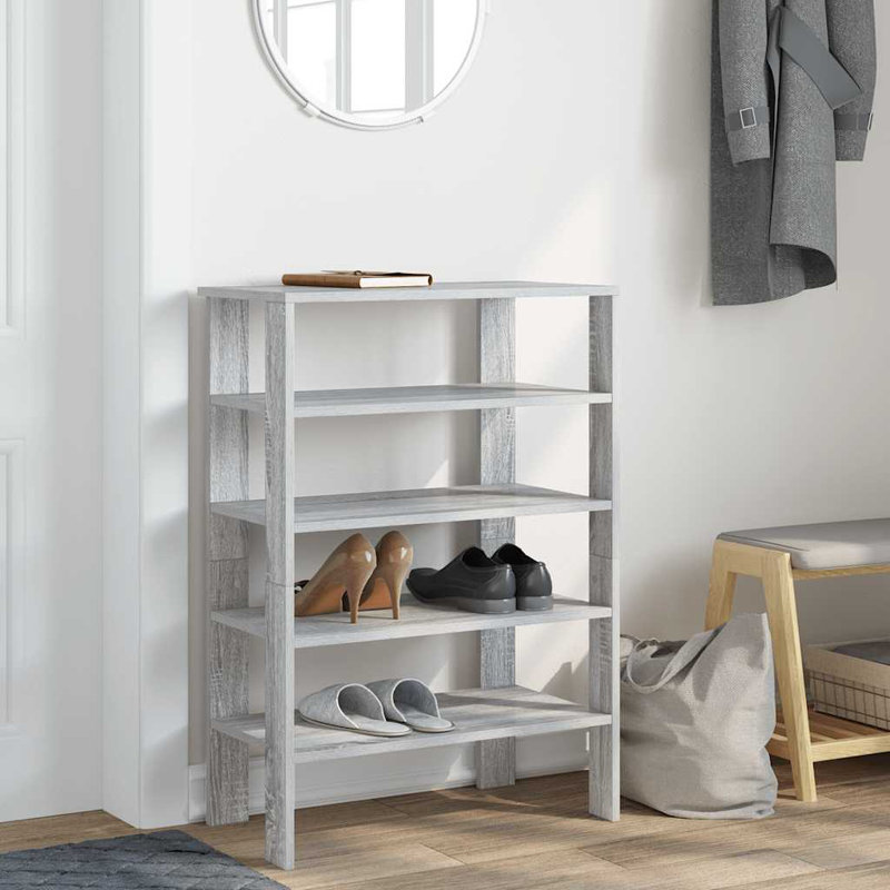 8 Pair Shoe Rack, Grey Sonoma