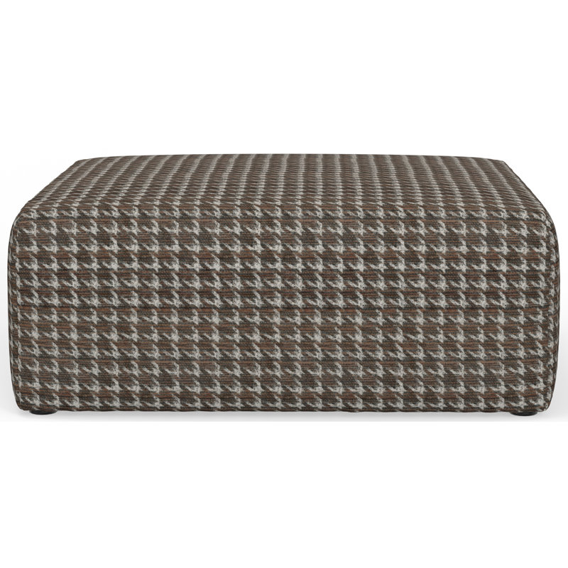 Denecia 45" Wide Square Geometric Cocktail Ottoman