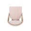 Chaises d'extérieur en polyuréthane et aluminium pour l'extérieur, ensemble de 2, rouge et blanc rouillé, finition à imprimé bambou