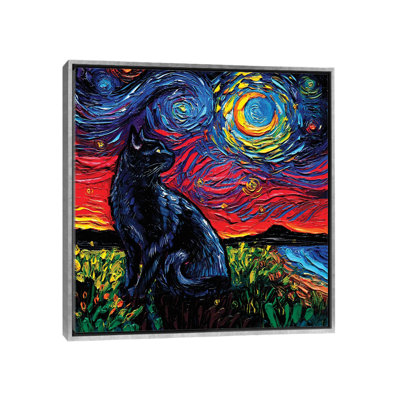 «Black Cat Night II» par Aja Trêves - reproduction d'art