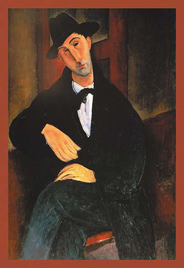 « mario » par amedeo modigliani, reproduction d’art, H 36 po x l 24 po x P 1,5 po