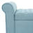 Light Blue Fabric Storage Bench with Rolled Arms