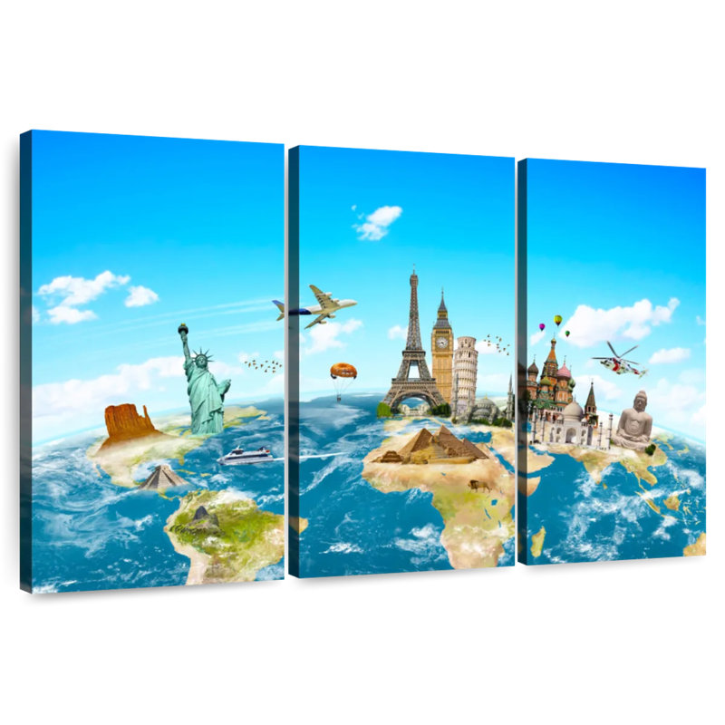 Senne Travel Monuments, 20" H x 33" W