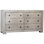 Clancy 6-Drawer Solid Acacia Wood Dresser, Light Gray Wash
