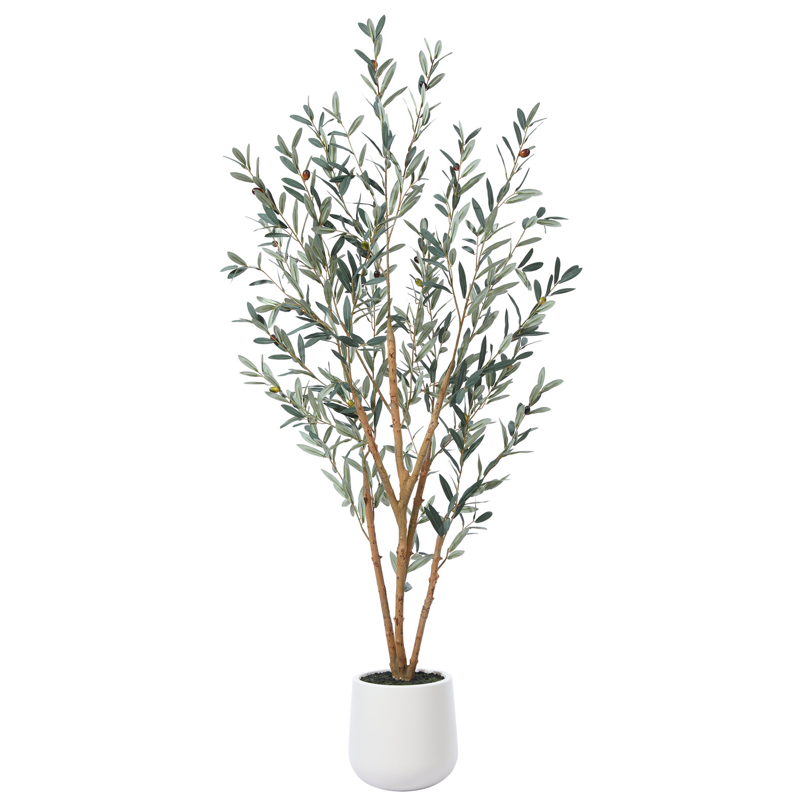 Adcock 84" Olive Tree in Pot, 72" H x 24" W x 24" D
