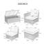 Ensemble de mobilier de patio en rotin 10 pièces, ensemble de canapé modulaire, ensemble de mobilier d'extérieur avec coussins et table basse en verre trempé