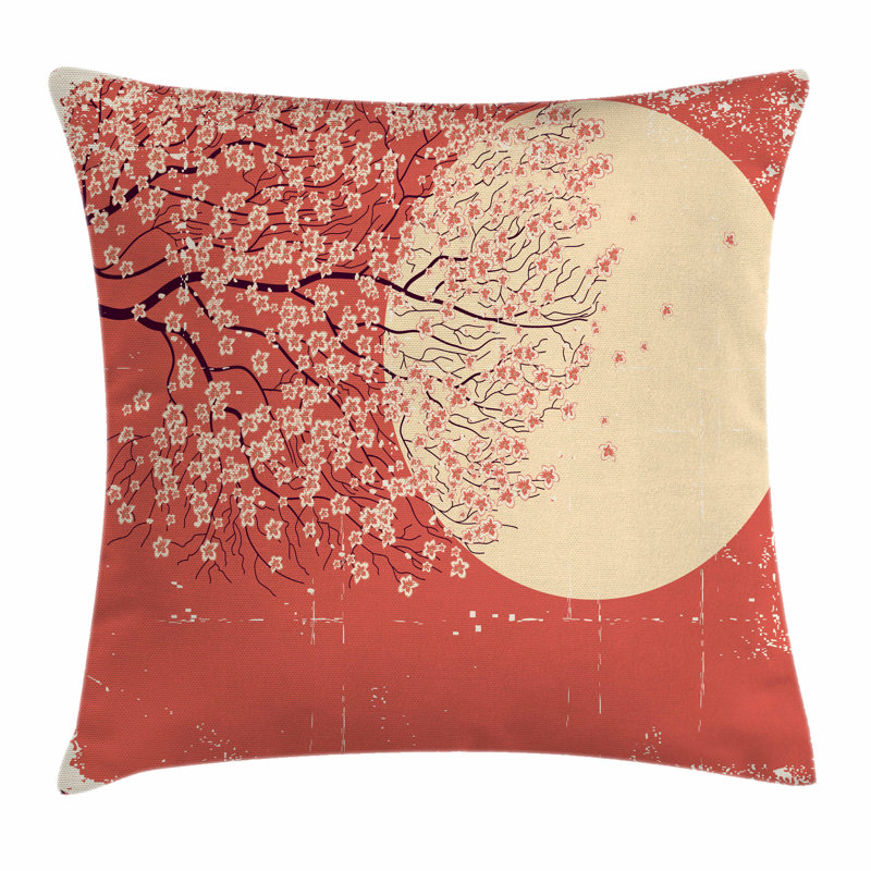 Housse de coussin Japanese Cherry Sakura Blossoms, 16 po x 1 po