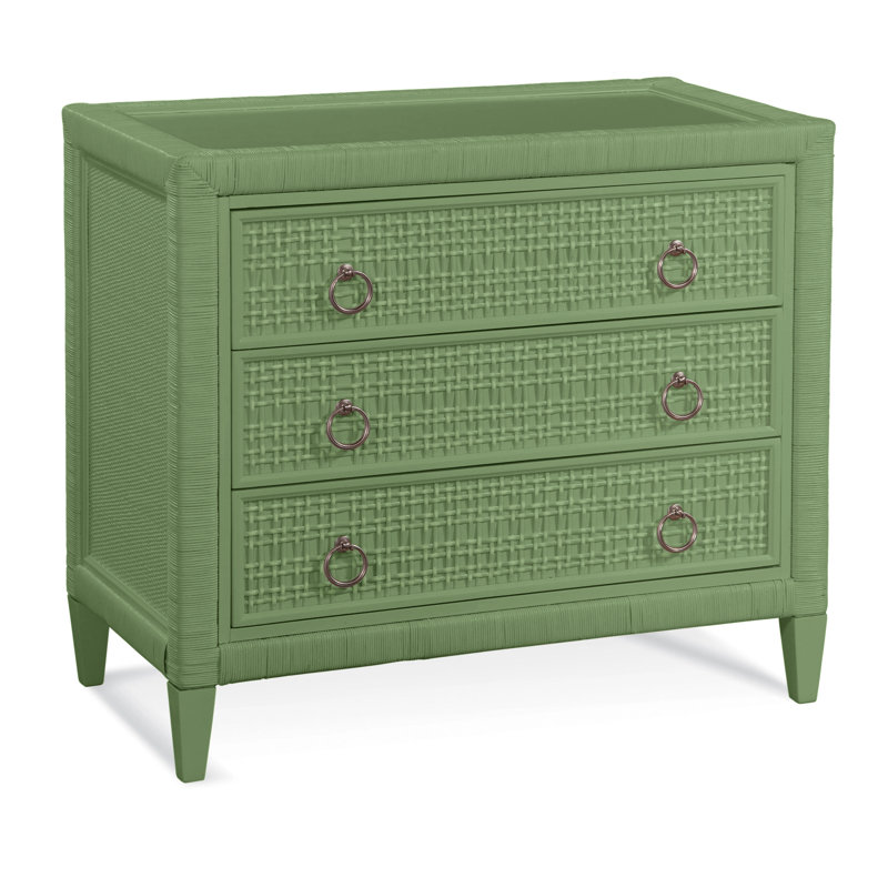 Naples 3 Drawer 36" W Dresser, Celery, No, Satin Nickel