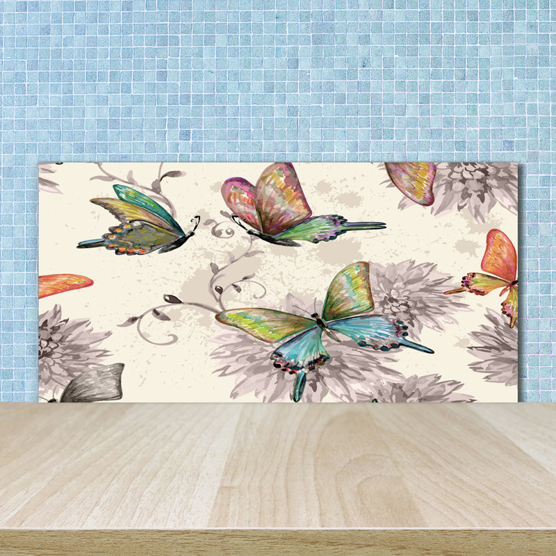 50cm W x 100cm L Glass Peel and Stick Panel