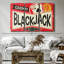 «Retro Blackjack Sign» sur toile-1121413553
