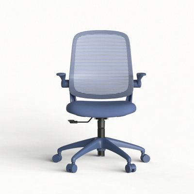 Multifunctional Ergonomic Office Chair with Flip-Up Armrests, 350 lb Capacity, Mesh Back