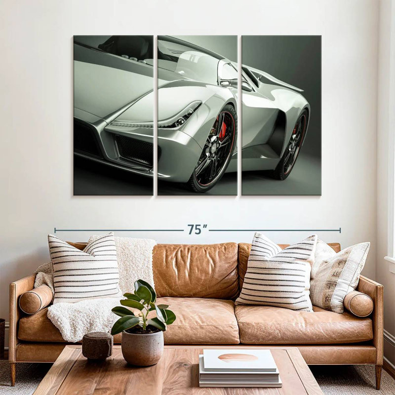Mehar Glossy Sports Car, 42" H x 65" W