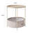 Deeley Small End Table with Storage Bag X-Shaped Cross-Leg Side Table Foldable Tray-2064531328